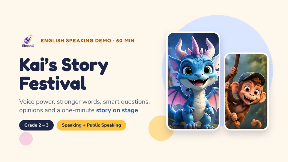 Kai's Story Festival, an Eloqova lesson for Grades 2 and 3