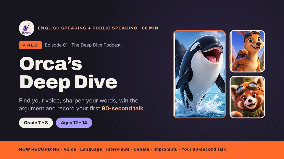 Orca's Deep Dive, an Eloqova lesson for Grades 7 and 8